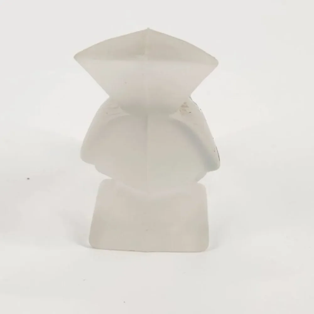 Frosted Glass‎ Sparrow Bird Hand Painted Flowers Small Figurine